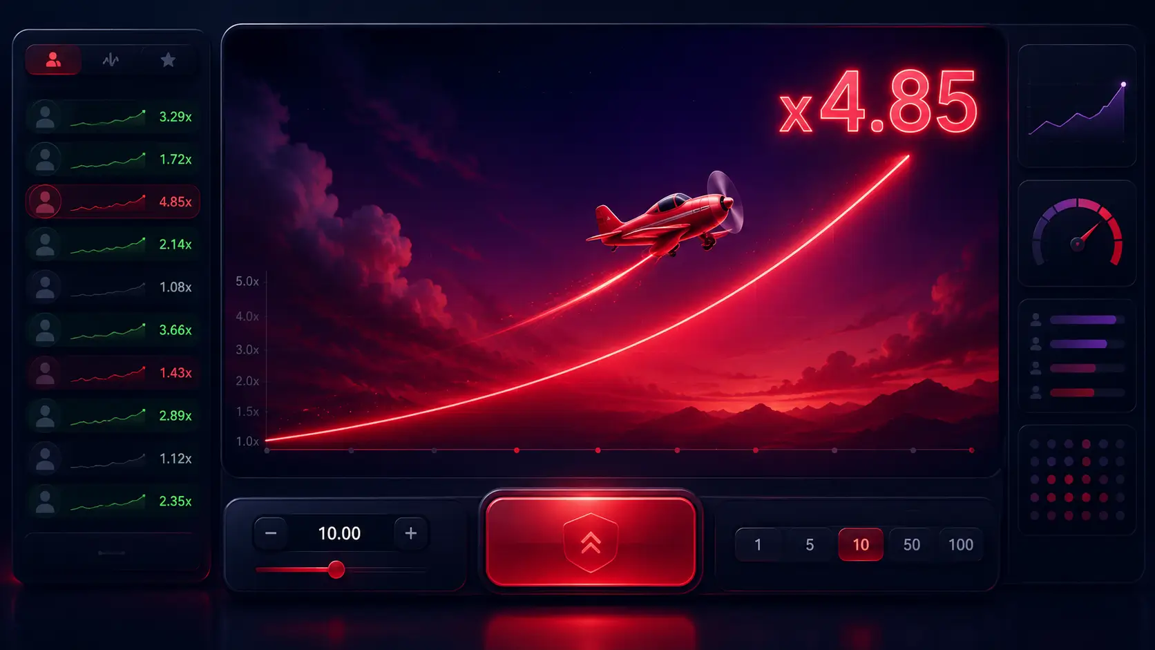 Aviator gameplay screenshot